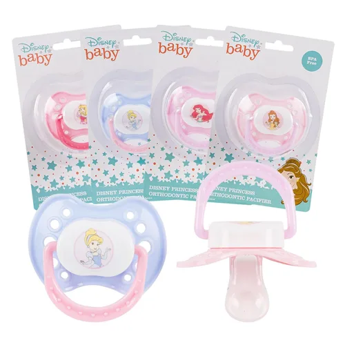 Miniatura 3 de Disney Juego de regalo de princesa para bebé, regalos de baby shower para niñas, paquete de 8 piezas esenciales para recién nacidos con sonajero