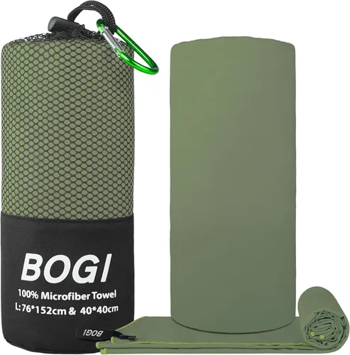 Miniatura 2 de BOGI Toalla Deportiva de Viaje de Microfibra-Toalla de Viaje de Secado Rápido, Suave, Ligera, Absorbente, Compacta para Camping, Gimnasio, Playa