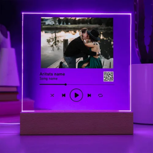 Miniatura 4 de Spotify de música personalizada en placa acrílica, placa personalizada de acrílico con tu canción y foto favoritas, placa acrílica con patas