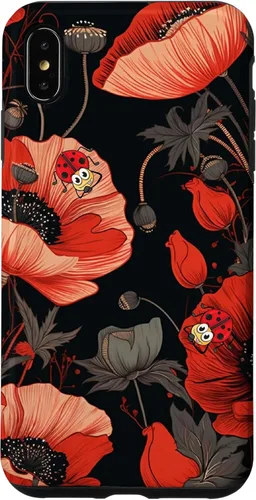 Miniatura 10 de Funda para iPhone 11 Poppy Flower Ladybug Red & Black