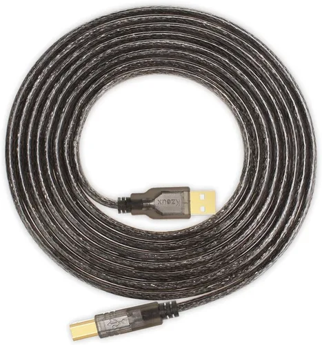 Miniatura 5 de Cable de impresora USB de 15 pies de alta velocidad USB 2.0 A macho a B macho cable para HP, Canon, Epson, Dell, Samsung, etc