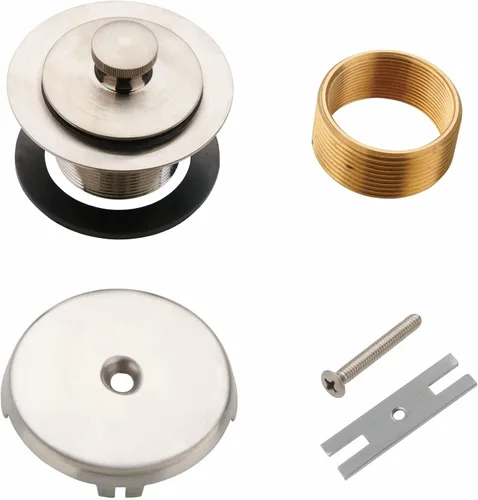 Miniatura 11 de Kit de conversión de drenaje de bañera de bronce ensamblaje, Wellup kit de recorte de drenaje de bañera con elevación y giro torsión con placa