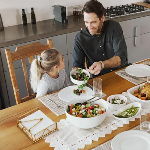 Miniatura 7 de Servilletero moderno de hierro fundido dorado con base de madera, diseño cuadrado resistente, perfecto para cocina, mesa de comedor, uso al aire