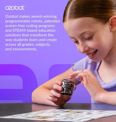 Miniatura 3 de Ozobot Kit de aula Ari (12 bots) Robot de aprendizaje interactivo con pantalla táctil, sensor ToF, acelerómetro, giroscopio e integración de IA