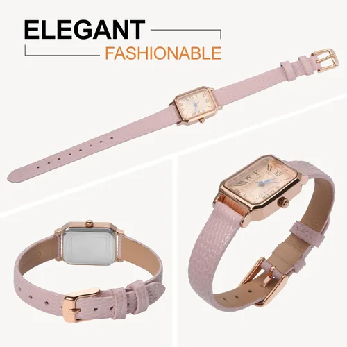 Miniatura 8 de ANNEFIT Correa de reloj de cuero para mujer, 0.394 in, 0.472 in, 0.512 in, 0.551 in, 0.591 in, 0.630 in, 0.709 in, 0.787 in, correa de repuesto