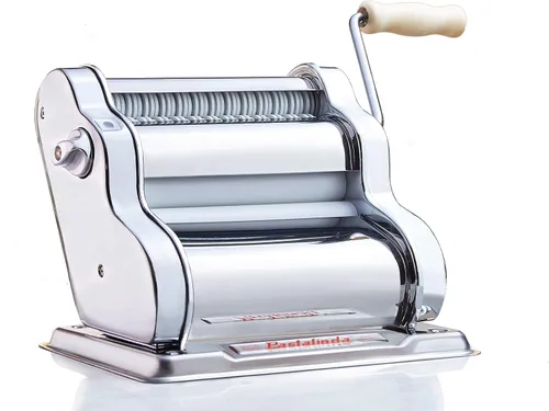 Miniatura 27 de PASTALINDA Máquina para hacer pasta Classic 200, rodillos de 7.9 in de ancho, 9 posiciones de grosor, 2 posiciones de corte, acero inoxidable