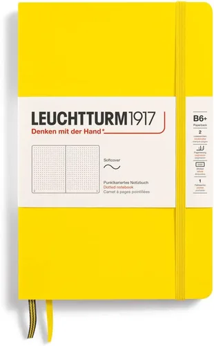 Miniatura 32 de LEUCHTTURM1917 - Cuaderno de tapa blanda de tapa blanda B6+ - 123 páginas numeradas para escribir y escribir en diario (Doted, Sage)