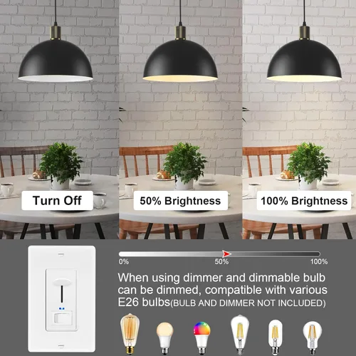 Miniatura 4 de Luces Colgantes Negras para Isla de Cocina, 11.8" Accesorios de Luz Colgante de Cúpula Moderna Estilo Granja Luces Colgantes para Comedor Pasillo