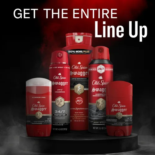Miniatura 13 de Desodorante antiperspirante en aerosol seco Old Spice para hombres, 24/7 protección contra el sudor y el olor, 24/7 defensa contra el sudor