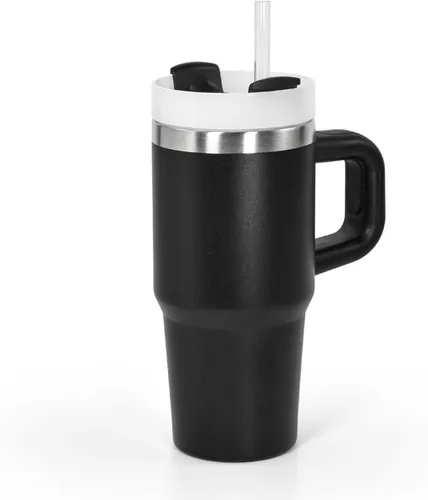 Vaso de 14 onzas con asa de acero inoxidable de doble capa aislante, botella de agua de acero inoxidable reutilizable para niños, regalos para niños