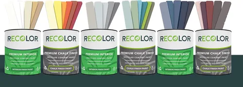 Miniatura 6 de RECOLOR Pintura de Látex Ecológica Premium para Interiores para Paredes, Muebles y Habitaciones con Acabado Cáscara de Huevo, 1 Cuarto de Galón