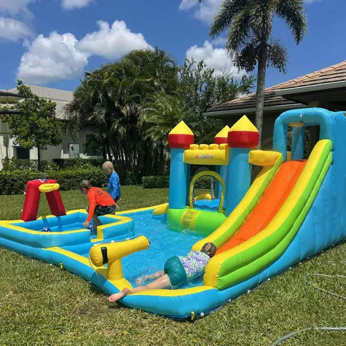 Miniatura 2 de AKEYDIY Bounce House - Tobogán acuático inflable gigante para niños grandes de 8 a 12 años y de 3 a 10 años, casa de rebote con tobogán de agua