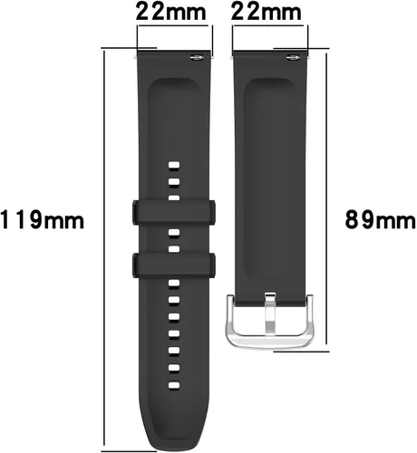 Miniatura 3 de Correa de silicona compatible con Amazfit GTR 4, 0.86 pulgadas de ancho, correa de repuesto de liberación rápida para Amazfit GTR 4/GTR 3/GTR 3