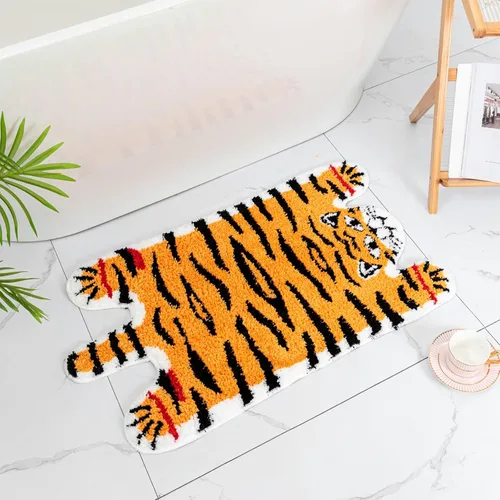 Miniatura 10 de Seek4comfortable Leopard Bath Mat for Bathroom, Soft Animal Print Bathroom Rugs, Non-Slip Cheetah Rug for Shower and Tub, Water Absorbent Funky