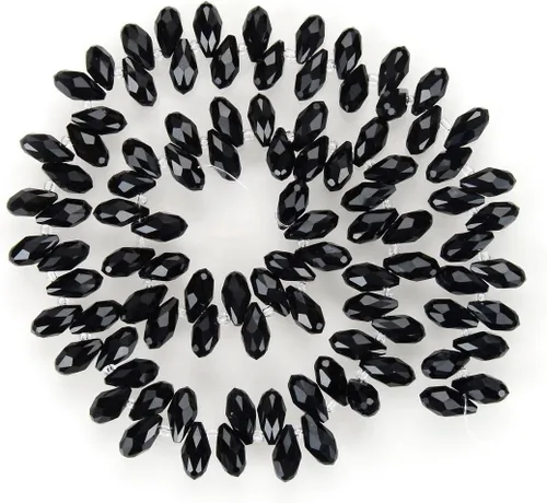 Miniatura 31 de 200pcs Checa 0.472 in Lágrima facetada Briolette Cristal Perlas Sueltas Colgante Separador de Gota a Granel Amatista Púrpura para DIY Joyería