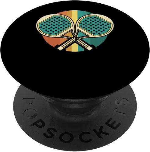 Miniatura 6 de Pelota de tenis de pádel retro, raqueta vintage PopSockets MagSafe PopGrip para iPhone