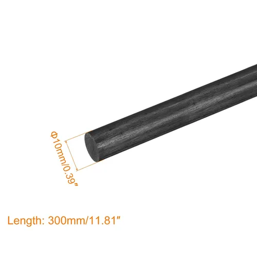Miniatura 2 de MECCANIXITY Varilla de fibra de carbono, 0.394 in x 11.811 in para RC Plane DIY Herramienta Tubo de ala Quadcopter Arm