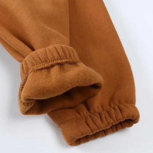 Miniatura 4 de Conjunto de 2 piezas de sudadera con capucha y forro polar cepillado para niños y niñas + pantalones