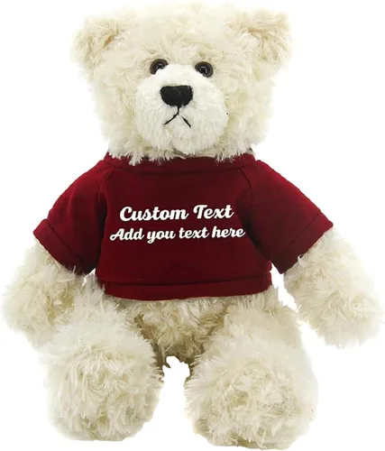 Miniatura 7 de Oso de peluche personalizado Brandon crema de 12 pulgadas, osos de peluche personalizados, gran regalo para San Valentín, graduación, cumpleaños