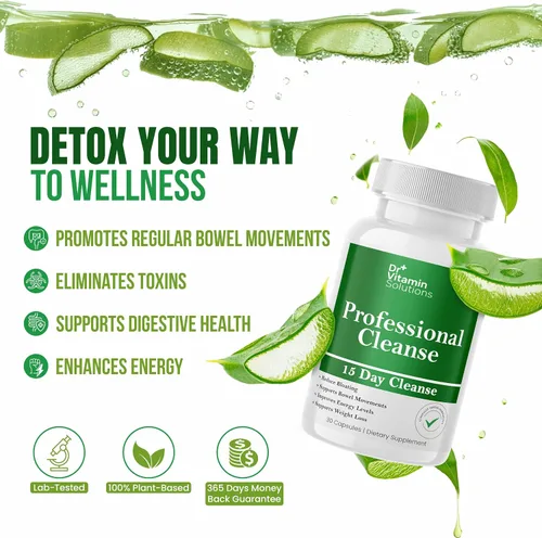 Miniatura 6 de Dr Vitamins Alivio natural instantáneo de la hinchazón y ayuda intestinal de limpieza durante 15 días, desintoxicación para hombres y mujeres