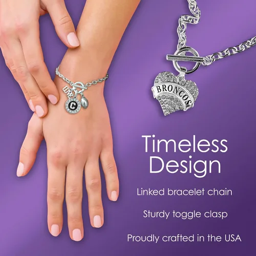 Miniatura 4 de Inspired Silver - Pulsera de oro con dije de corazón pavé con joyas de circonita cúbica