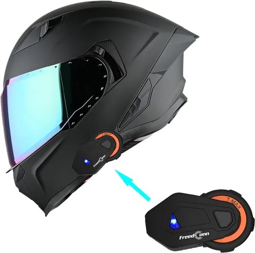 Miniatura 13 de 1Storm Casco integral de motocicleta para adultos, hombres y mujeres, casco de carreras de bicicleta de calle, aprobado por DOT, con un escudo extra