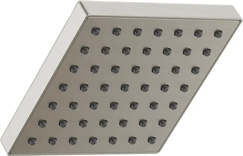 Cabezal de ducha Delta de 5 pulgadas de diseño moderno, cabezal de ducha cuadrado de níquel cepillado, cabezal de ducha de alta presión, tasa de