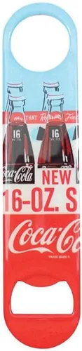 Miniatura 2 de TableCraft 's Coca-Cola - Abrebotellas de metal plano, gráfico, color rojo
