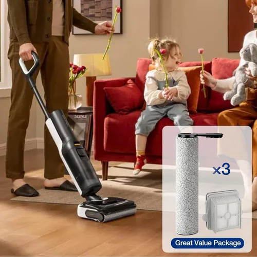 Miniatura 9 de Rodillos de cepillo F25 y filtro HEPA para aspiradora inalámbrica en seco y húmedo Roborock F25/F25 ACE/F25 ALT/F25 LT/F25 RT/F25 GT, 3 rodillos