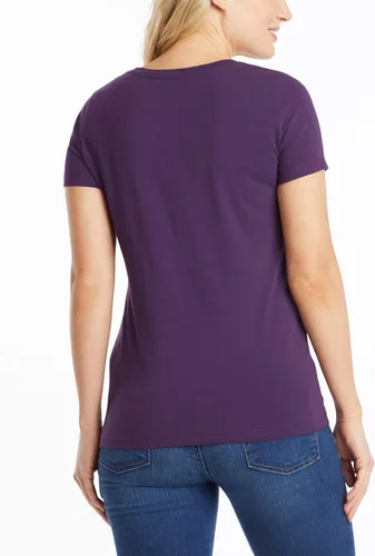 Miniatura 3 de Nautica Camiseta de algodón elástico con cuello en V para mujer Easy Comfort