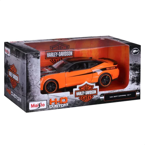 Miniatura 9 de Maisto 1:24 H-D Custom - Chevrolet Camaro ZL1 2017, Negro/Naranja