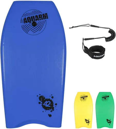 Miniatura 9 de Bodyboard con correa de muñeca, 33 pulgadas/37 pulgadas/42 pulgadas tablero de cuerpo ligero con núcleo EPS y superficie inferior lisa de alta