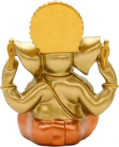 Miniatura 9 de alikiki Dios hindú Señor Ganesha Idol Estatua de Dios indio Ganesh Escultura India Templo Mandir Pooja Artículo Regalo de regreso de boda india Oro