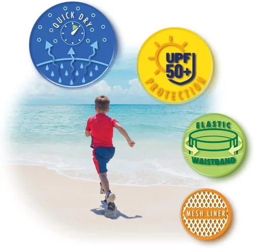 Miniatura 4 de Dreamwave Traje de baño con protección solar UPF 50+, pantalones cortos para bebés y niños pequeños