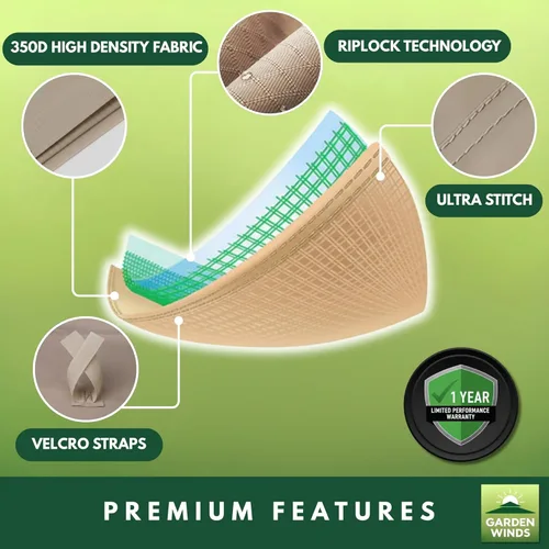 Miniatura 3 de Garden Winds Toldo de repuesto para cenador Pomeroy Dome - Riplock 350 - Beige
