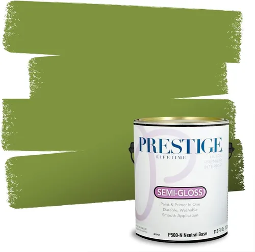 Miniatura 80 de PRESTIGE Pinturas Pintura interior e imprimación en uno, 1 galón, cáscara de huevo, aventura
