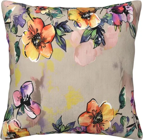 Miniatura 10 de 2 fundas de almohada de pana, fundas de almohada cuadradas suaves y cuadradas para sofá, sala de estar, 16 x 16 pulgadas