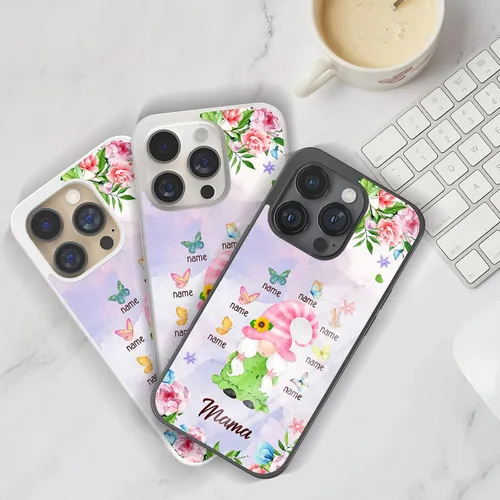 Miniatura 7 de Fundas para teléfono con nombre, diseño de flores rosadas y mariposas, para el Día de la Madre para iPhone 6 7 8 11 12 13 14 15 16 17 Pro Max Plus