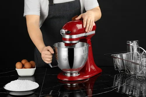 Miniatura 3 de Cuenco mezclador de acero inoxidable de 5 cuartos compatible con batidoras de pie de cabeza inclinable KITCHENAID de 4.5 cuartos (4.3 L) y 5 cuartos