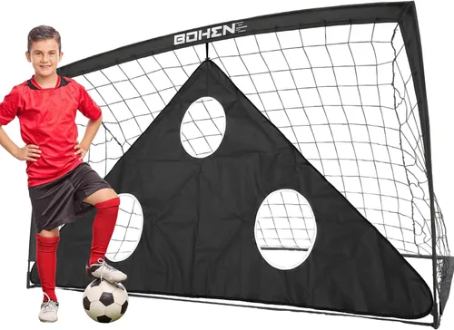 Miniatura 9 de BOHEN Kids Soccer Goals for Backyard, 6x4 / 9x5 FT Portable, Foldable and Stable Soccer Nets with Carry Bag Suitable for Youth and Adults for