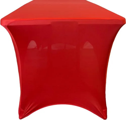 Miniatura 6 de YOUR CHAIR COVERS - Fundas de elastano rectangulares para mesas de 6 pies, mantel ajustado para eventos de boda, decoraciones de patio, tela Rojo