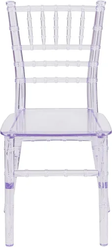 Miniatura 8 de Flash Furniture Silla Chiavari para Niños de Resina de Cristal Transparente para Fiestas y Eventos para Uso Comercial y Residencial