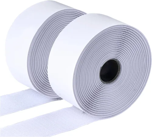 Cinta de velcro blanca de 2 pulgadas x 36 pies, resistente, evita que los cojines de sofá se deslicen, tiras adhesivas de velcro para el hogar,