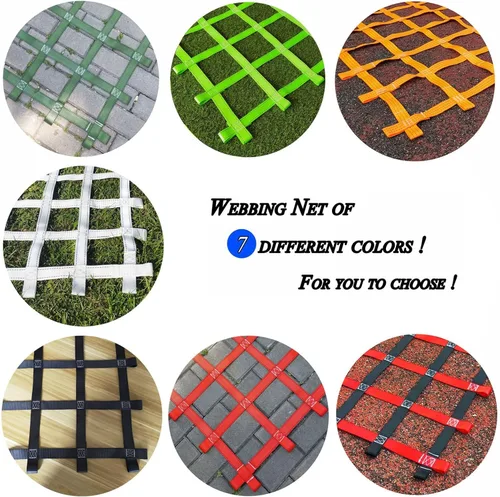 Miniatura 5 de Red de escalada, tamaño personalizado, estructuras de escalada al aire libre para niños, juego de columpios para interiores, selva, gimnasio, casa
