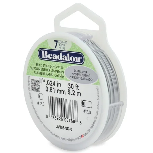 Miniatura 35 de Beadalon Alambre de cuentas de acero inoxidable de 7 hebras, alambre flexible y duradero para hacer joyas, ideal para collares y pulseras, Dorado