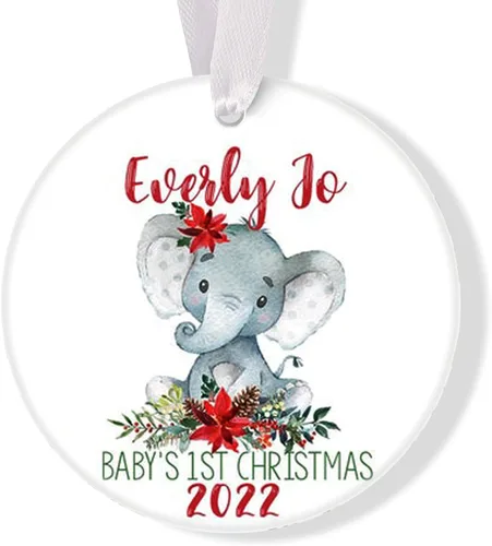 Miniatura 15 de Mountains Baby - Adorno de Navidad para bebé, adorno de Navidad personalizado para bebé, adorno de aventura espera para bebé, adorno navideño