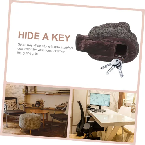 Miniatura 3 de Abaodam Fake Rock Key Hider Weather Resistant Stone Key Holder for Outdoor Garden Durable Faux