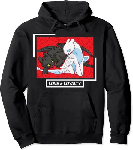 Sudadera con capucha de How to Train Your Dragon 3 Hidden World Love and Loyalty, Negro, S