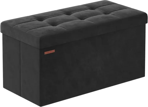 Miniatura 11 de SONGMICS Mazie Collection - Banco otomano de almacenamiento, reposapiés plegable, 15 x 43 x 15 pulgadas, banco de extremo de cama, baúl
