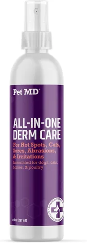 Pet MD Cuidado Derm Care todo en uno – Spray de ácido hipocloroso para perros y todas las mascotas – Chupete de piel para perros y heridas en